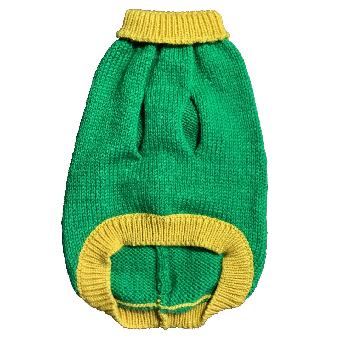 CozyPaws Orange Winter Sweater for Pets – Soft, Stretchable & Comfortable with Back Straps