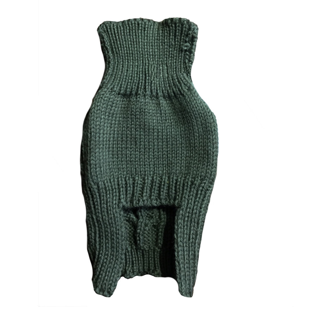 EcoPaws Luxe: Hand-Knit 100% Wool Sweater for Stylish Canine Comfort