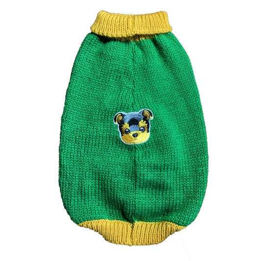 CozyPaws Orange Winter Sweater for Pets – Soft, Stretchable & Comfortable with Back Straps