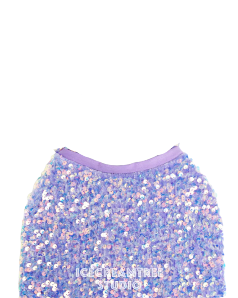 Lavender Sequin Dog Shirt (Made in the USA)