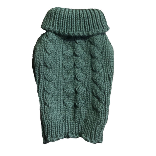 EcoPaws Luxe: Hand-Knit 100% Wool Sweater for Stylish Canine Comfort