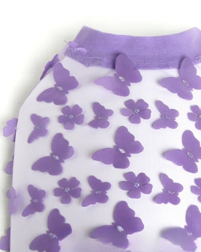 Lilac Butterfly Mesh Dog Shirt (Made in the USA)