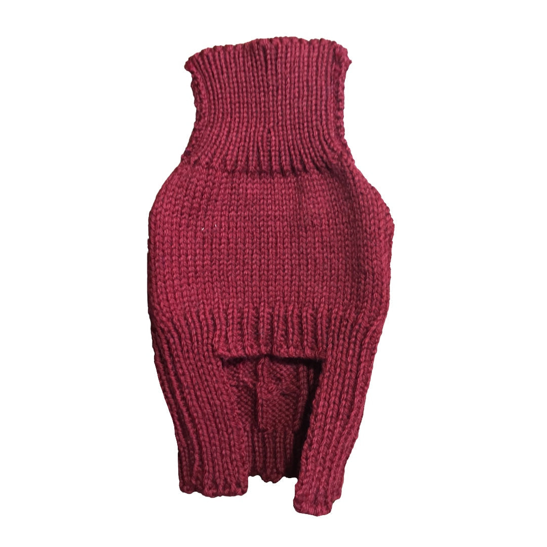 Mojopanda LuxeWool Dog Sweater Hand-Knitted, Eco-Chic Warmth for Your Pup