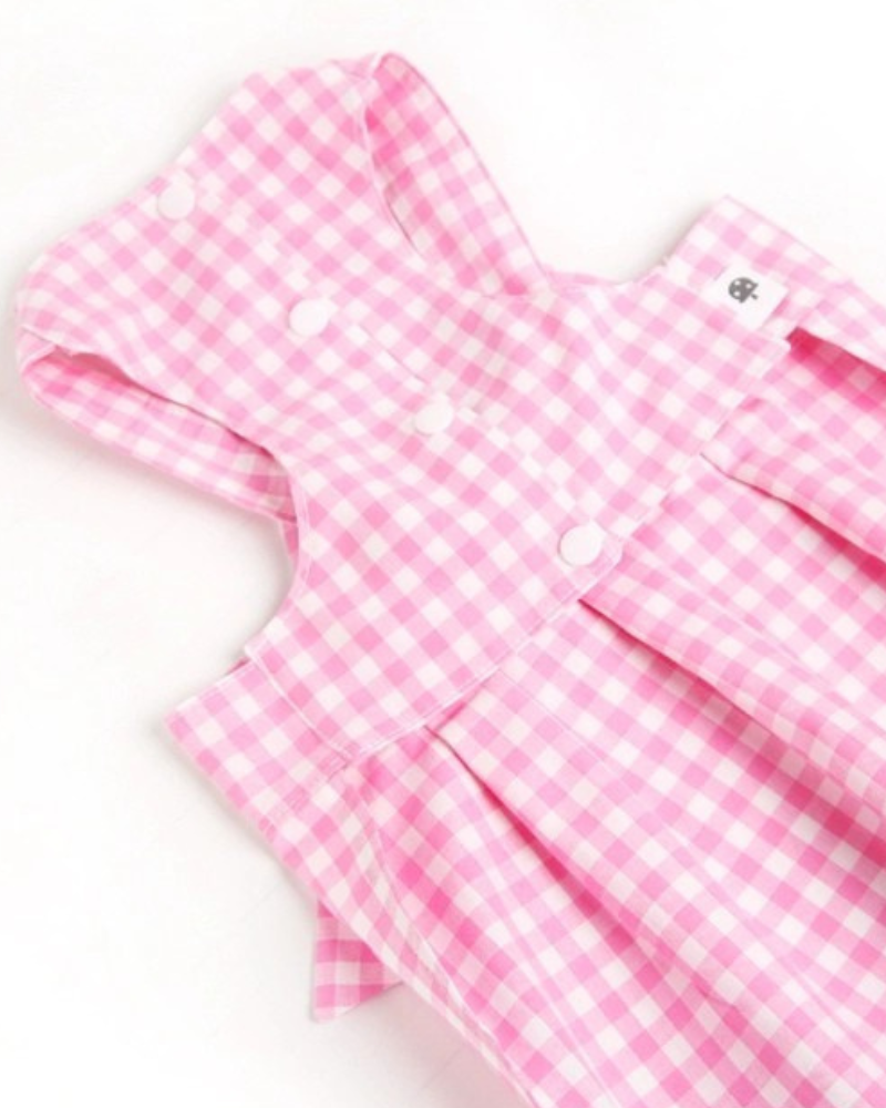 Pink Gingham Dog Dress (Made in the USA) (FINAL SALE)