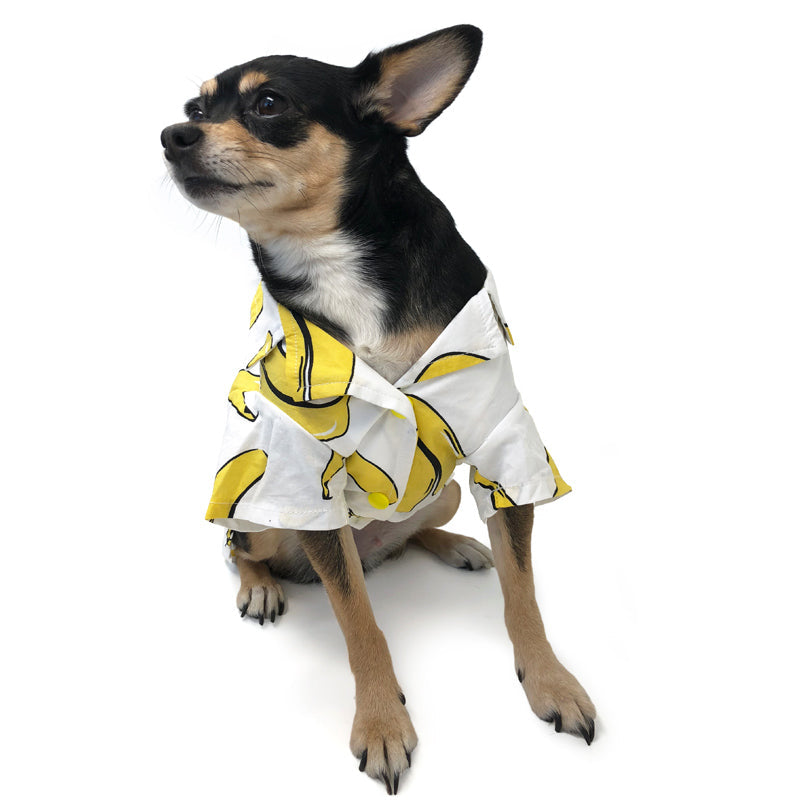 Banana Button Down Dog Shirt (FINAL SALE)