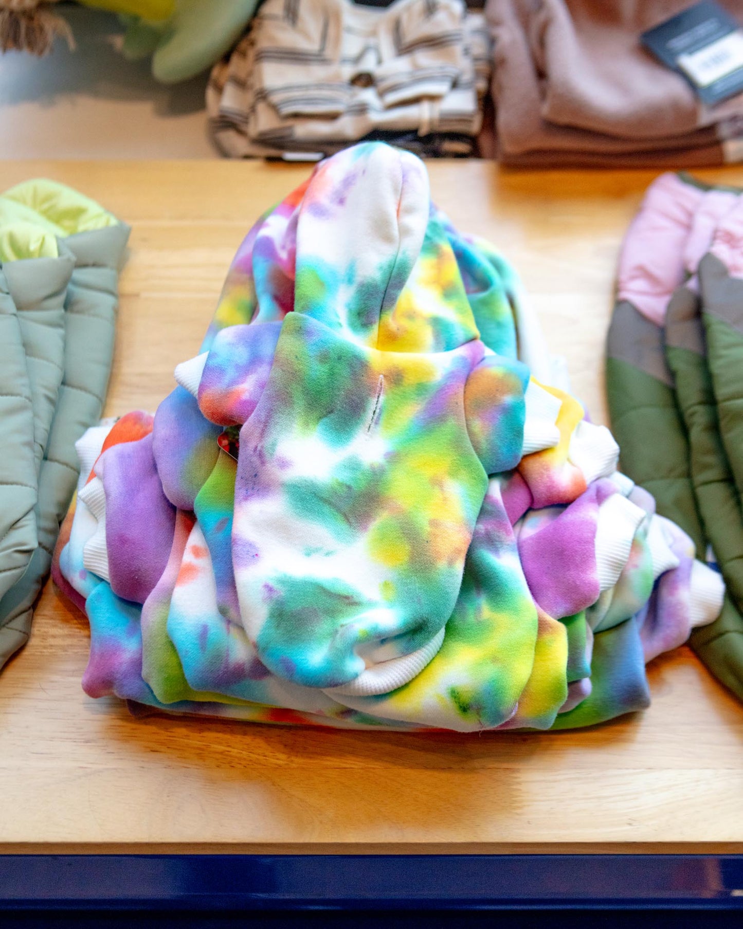 Tie Dye Dog Hoodie in Pastel Rainbow (FINAL SALE)