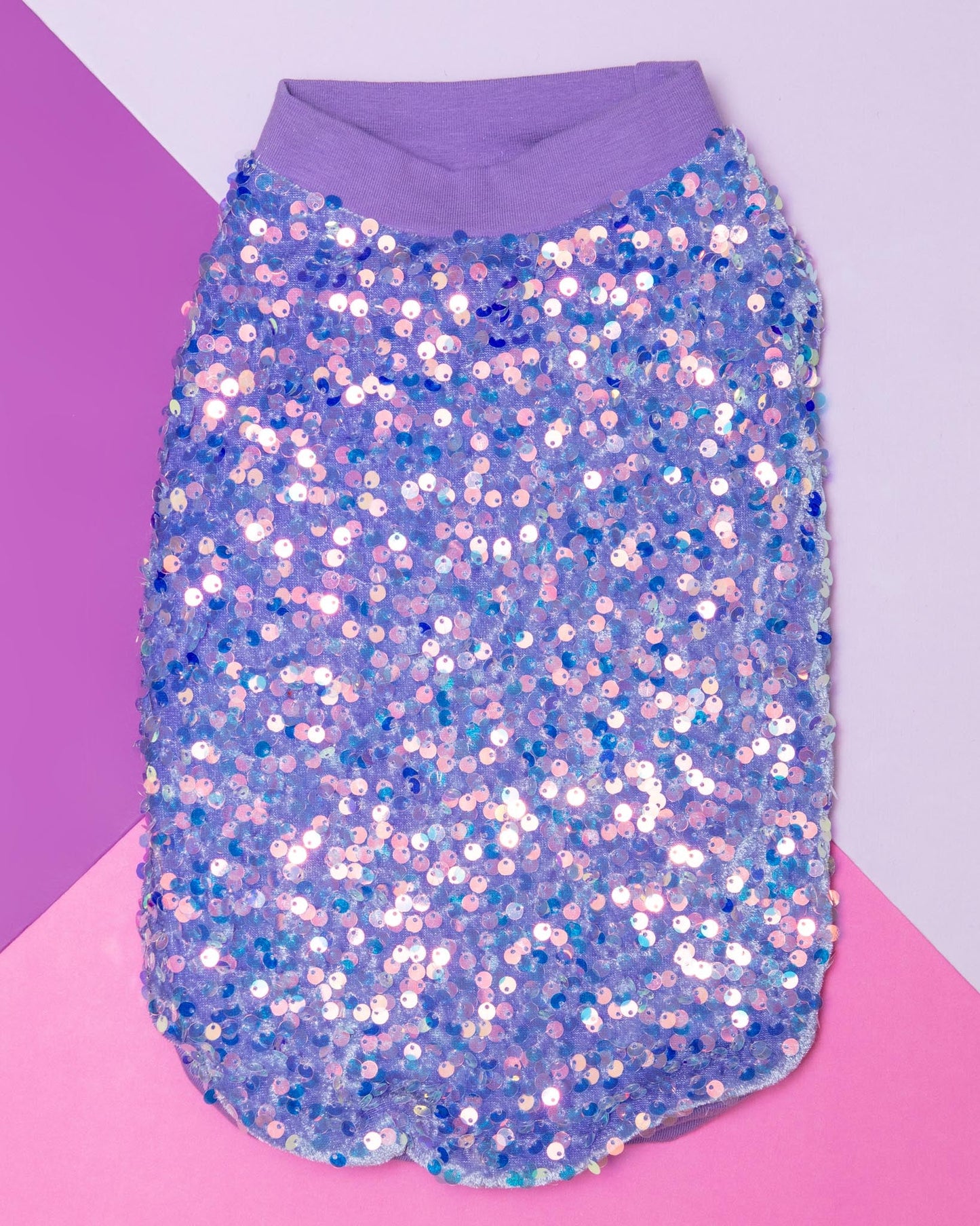 Lavender Sequin Dog Shirt (Made in the USA)