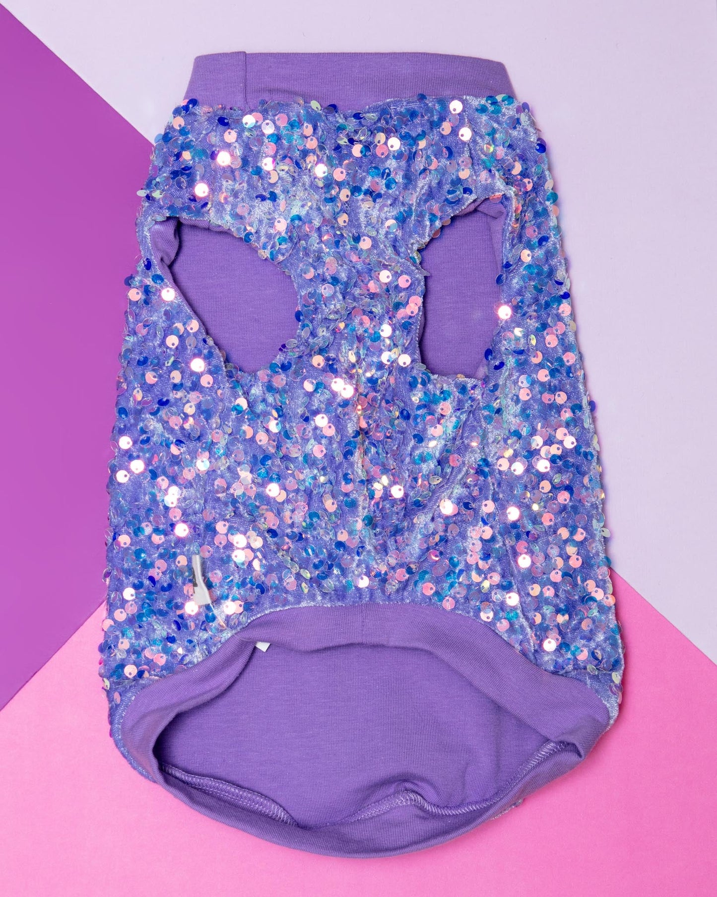 Lavender Sequin Dog Shirt (Made in the USA)