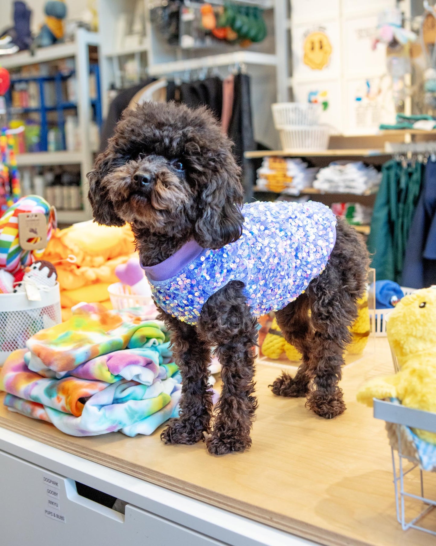 Lavender Sequin Dog Shirt (Made in the USA)